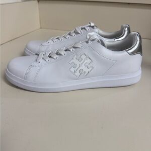 Tory Burch BRAND NEW Women's White and Silver Sneakers size 8 ½ Price Firm!